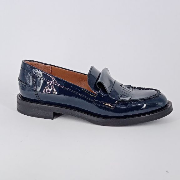FRAU - Mocassino in vernice blu .
