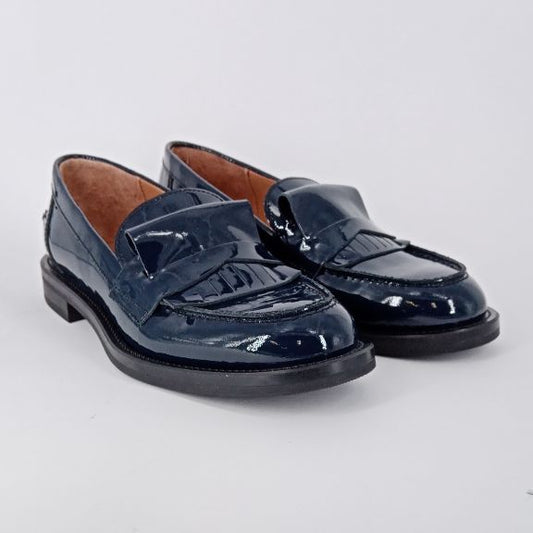 FRAU - Mocassino in vernice blu .