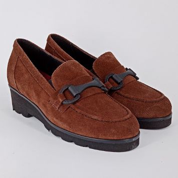 Maral- Mocassino scamosciato marrone.