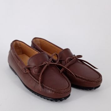 MASTRO DOMENICO . Mocassino in nappa testa di moro.