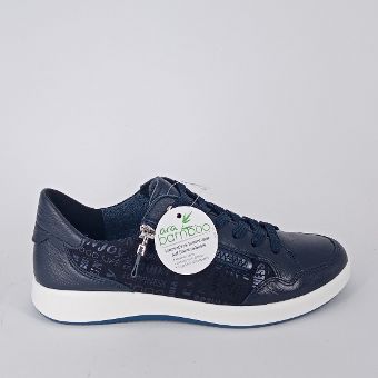 ARA . Sneakers  blu con lacci e zip.