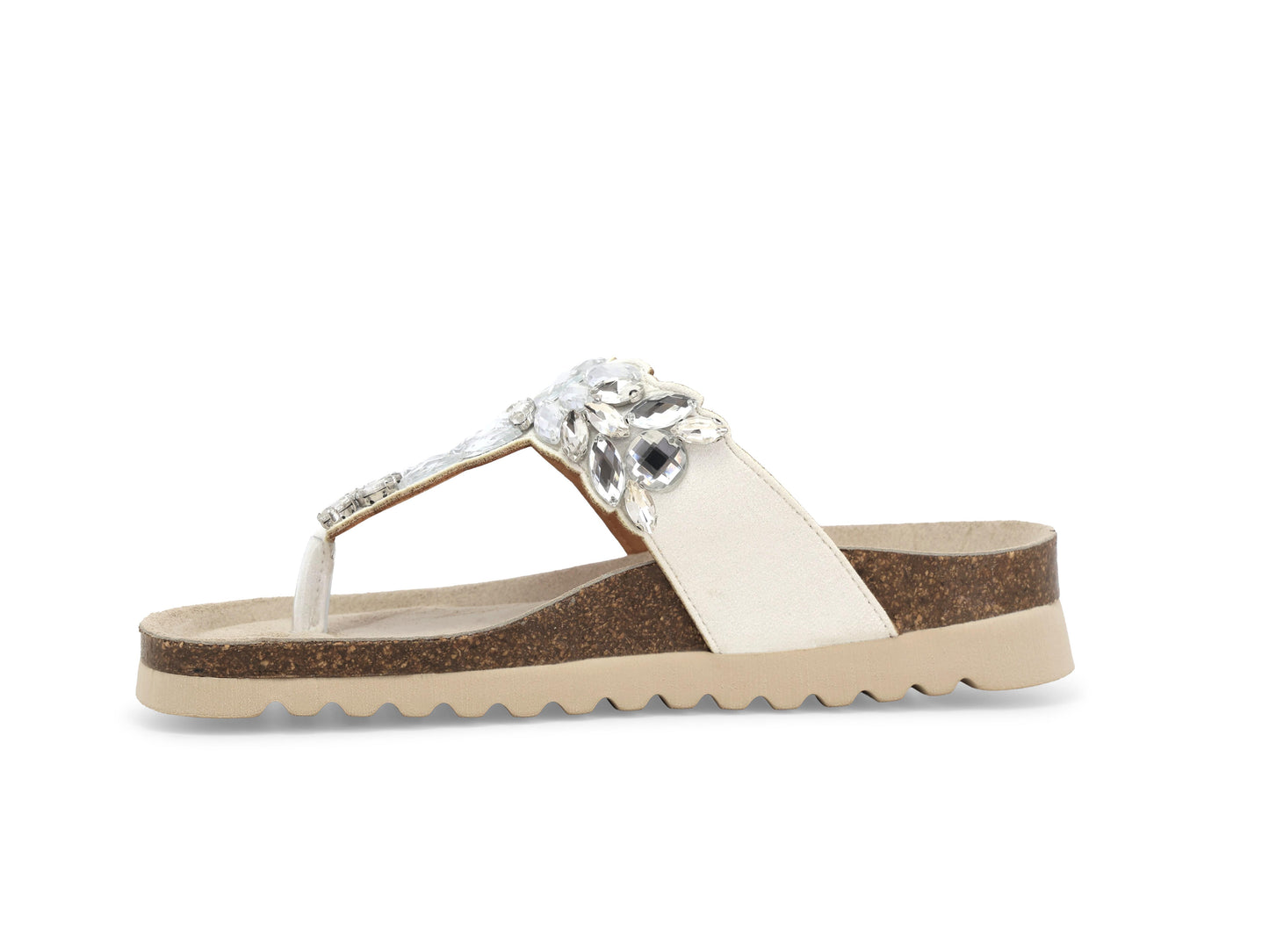 Melluso - Infradito donna bianca con pietre decorative. -20%