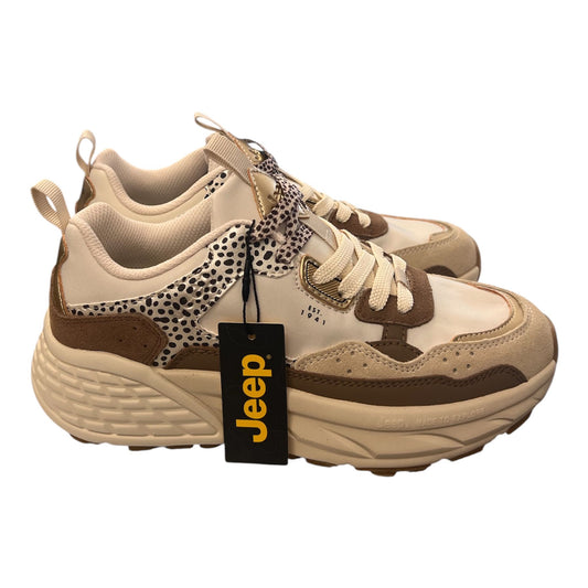 Jeep - Sneakers donna in tessuto e pelle leopardato.