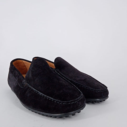 Mastro Domenico RIVER - Mocassino uomo in camoscio nero.