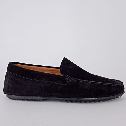 Mastro Domenico RIVER - Mocassino uomo in camoscio nero.