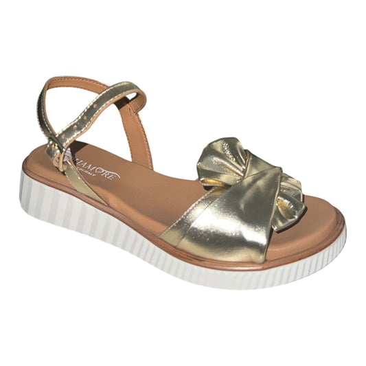 ACQUAMORE - Sandali comodi donna in pelle laminato.