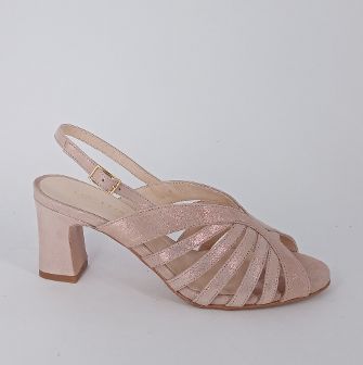 Melluso - Sandalo in camoscio perlato beige .