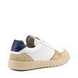 Frau - Sneakers uomo  in pelle bianca con inserti in camoscio .