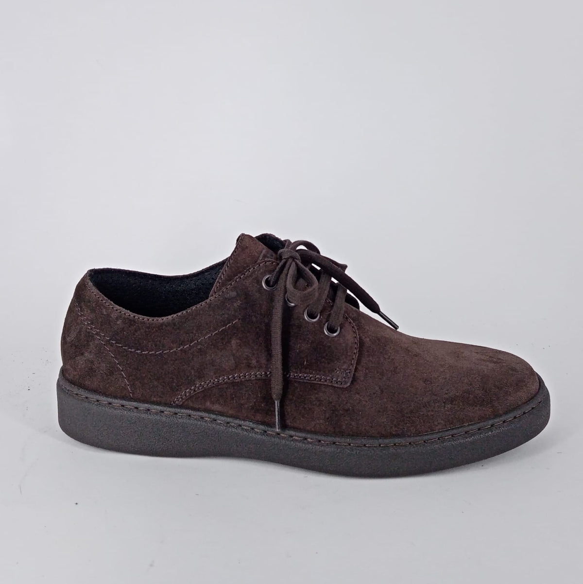 FRAU- Derby uomo  brown  in pelle scamosciata