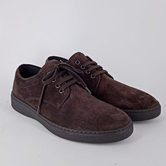 FRAU- Derby uomo  brown  in pelle scamosciata