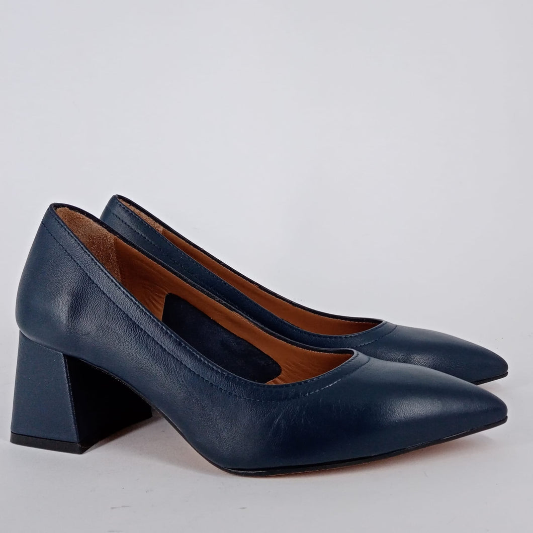 Melluso - Decollete in pelle blu.