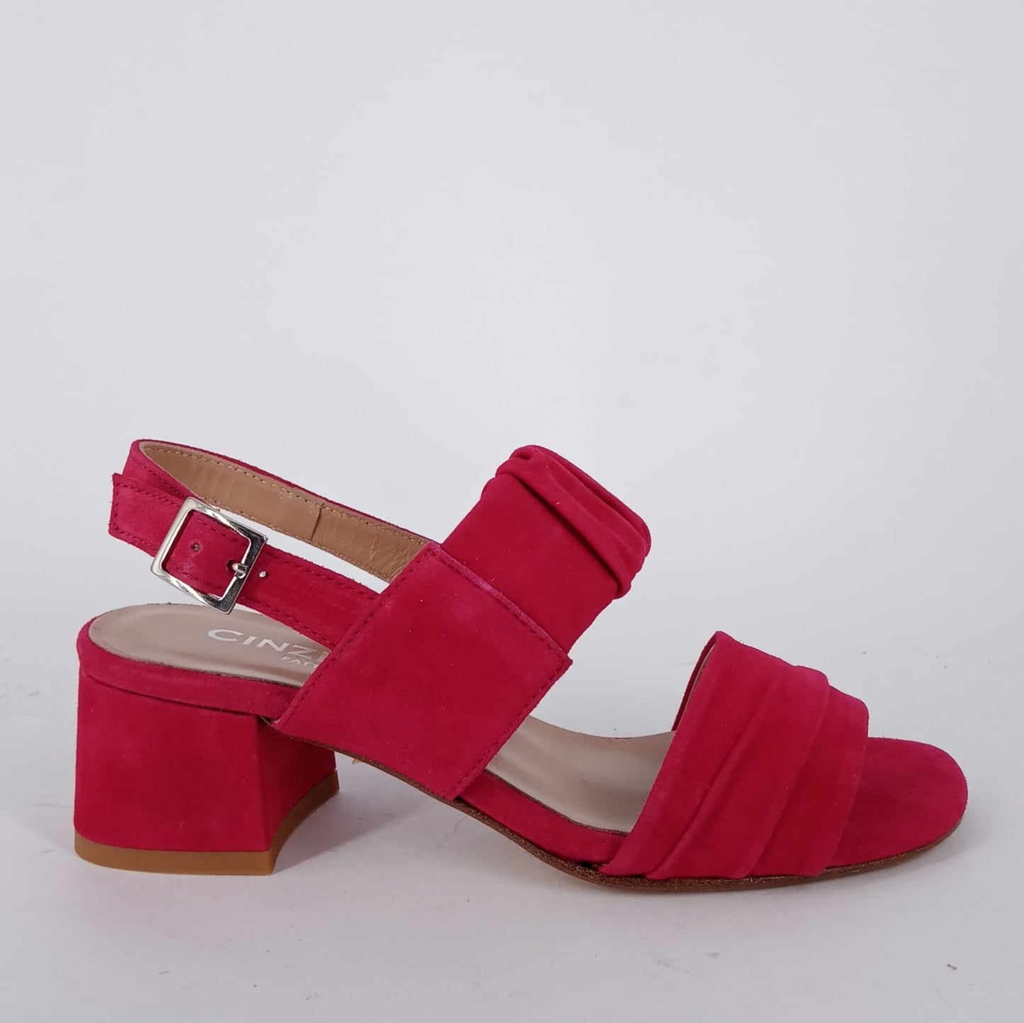 Cinzia Valle - Sandalo in camoscio Fucsia.