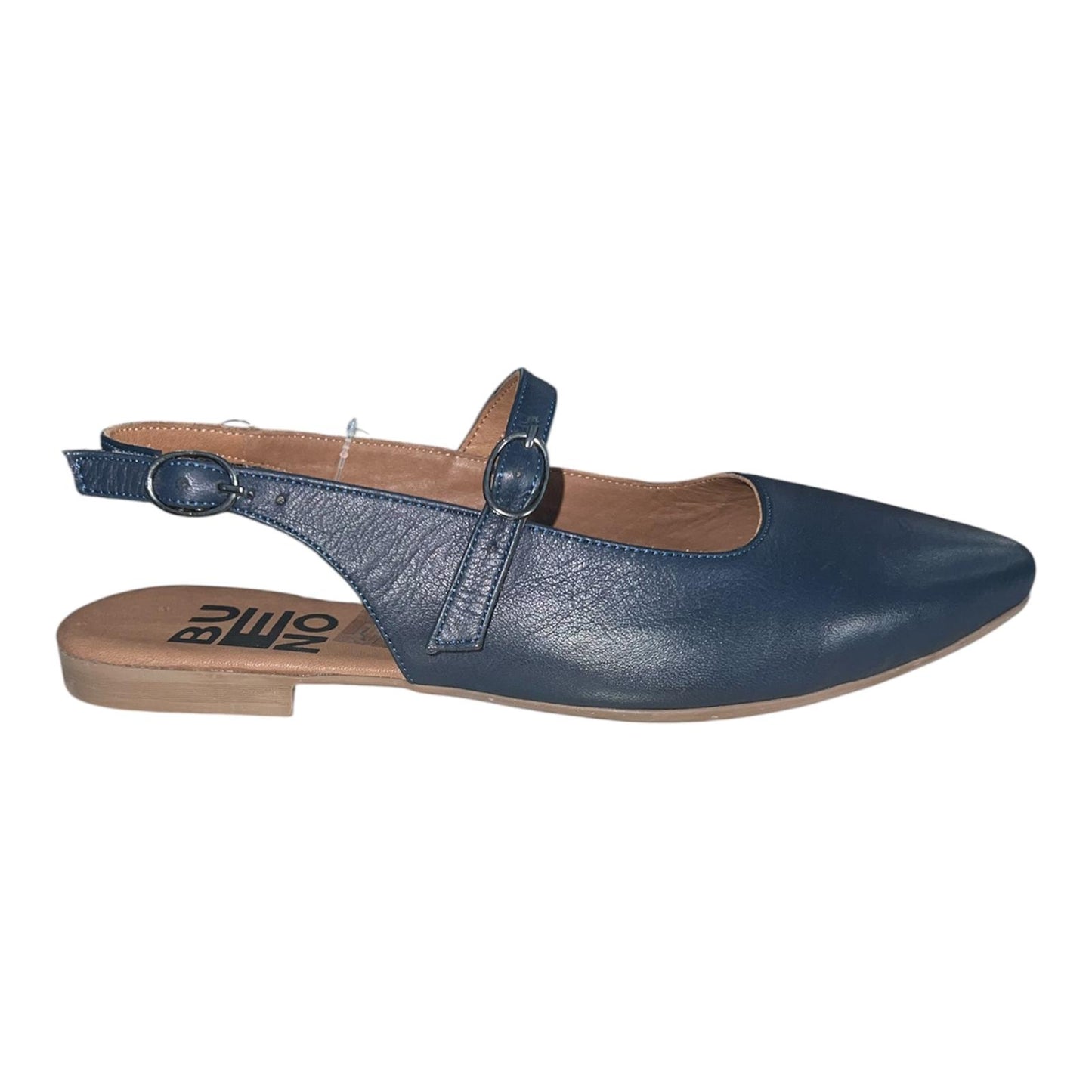 Bueno - Ballerine  Slingback comodi in pelle blu.