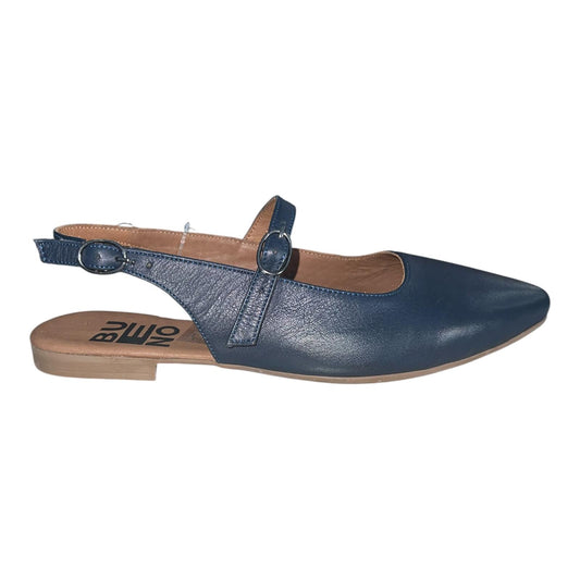 Bueno - Ballerine  Slingback comodi in pelle blu.