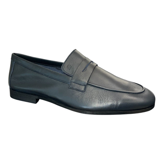 Frau - Mocassini uomo in pelle  blu.