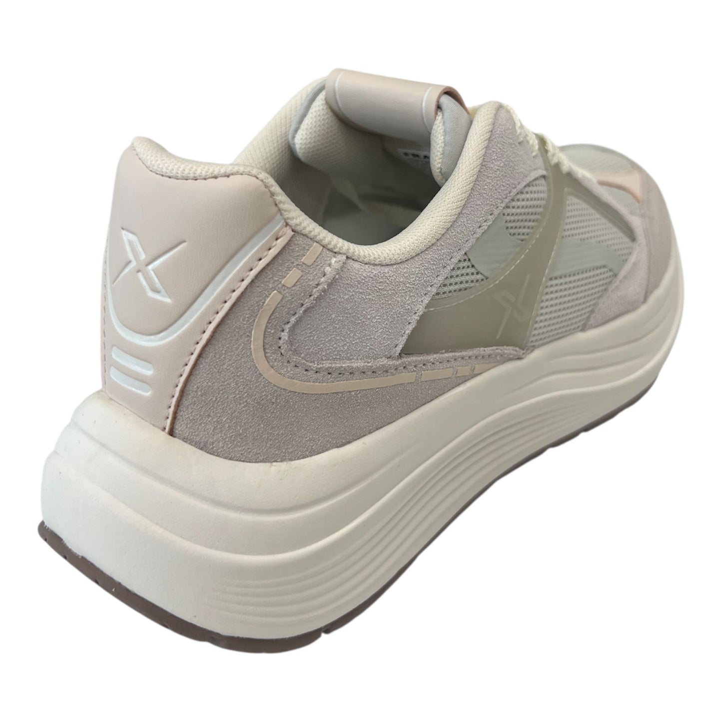 Frau - Sneakers donna in mesh bianca con inserti in seude.