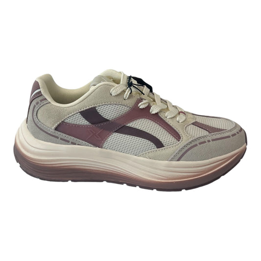 Frau - Sneakers donna in mesh rosa  con inserti in seude.