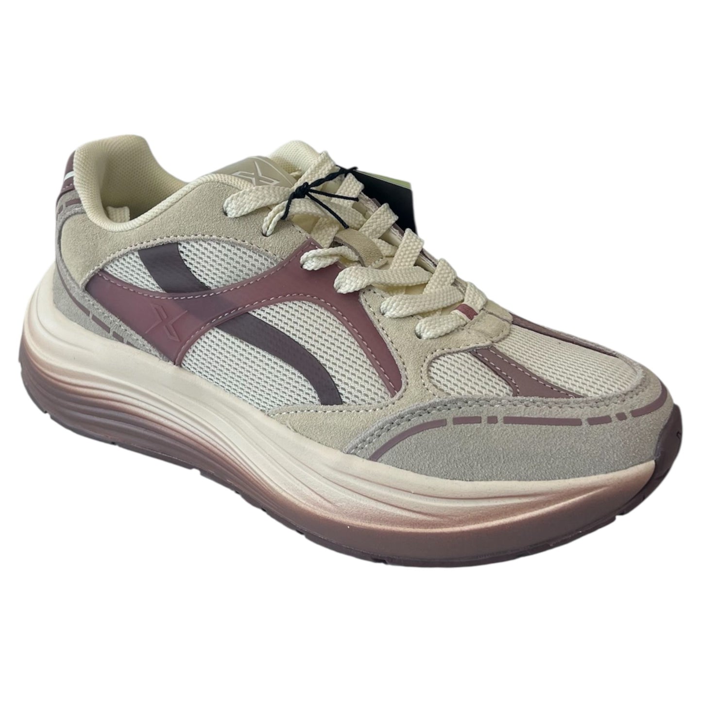 Frau - Sneakers donna in mesh rosa  con inserti in seude.