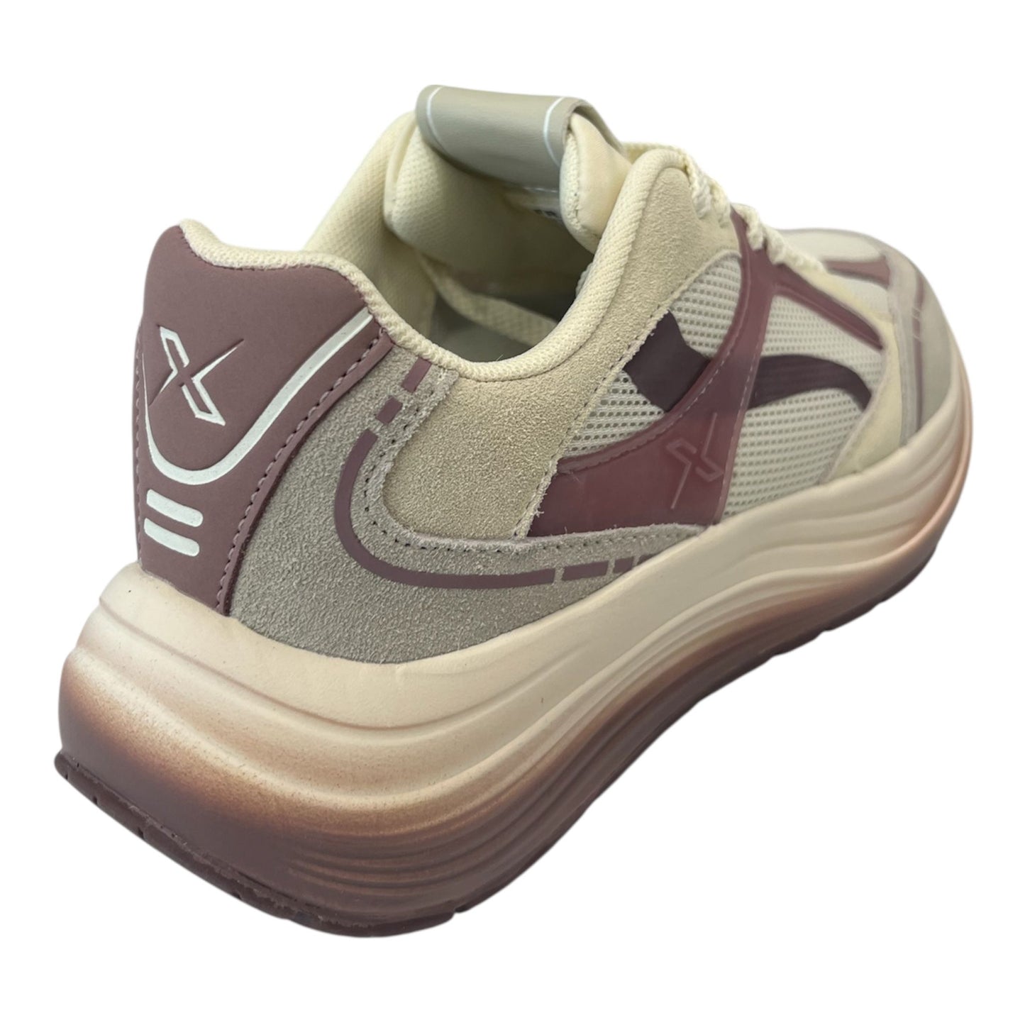 Frau - Sneakers donna in mesh rosa  con inserti in seude.
