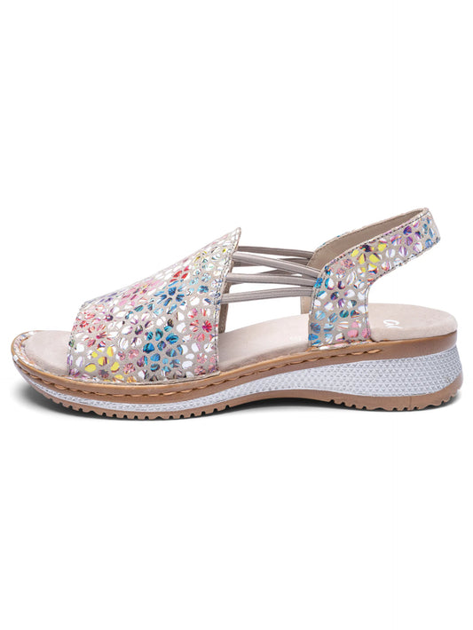 Ara - Sandali comodi con fascia in pelle colorata.