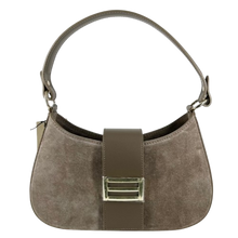 Carica l&#39;immagine nel visualizzatore di Gallery, Marconato borse - Borsa in pelle scamosciata tortora.
