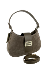 Carica l&#39;immagine nel visualizzatore di Gallery, Marconato borse - Borsa in pelle scamosciata tortora.
