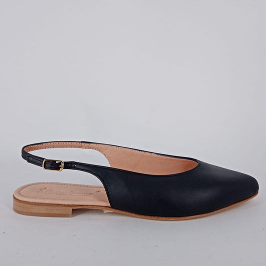 Mastro Domenico - Slingback Chanel in pelle nero.