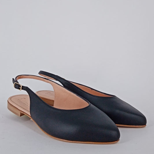 Mastro Domenico - Slingback Chanel in pelle nero.