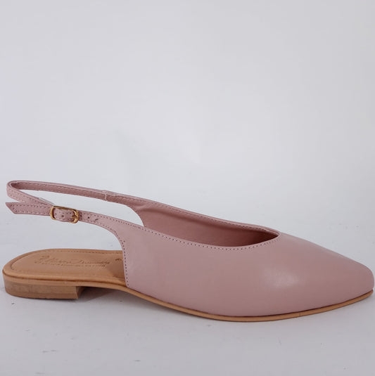 Mastro Domenico - Slingback Chanel in pelle nude.