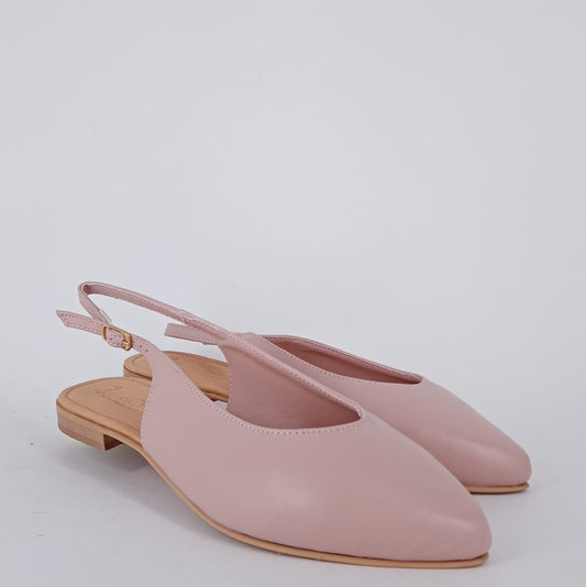 Mastro Domenico - Slingback Chanel in pelle nude.