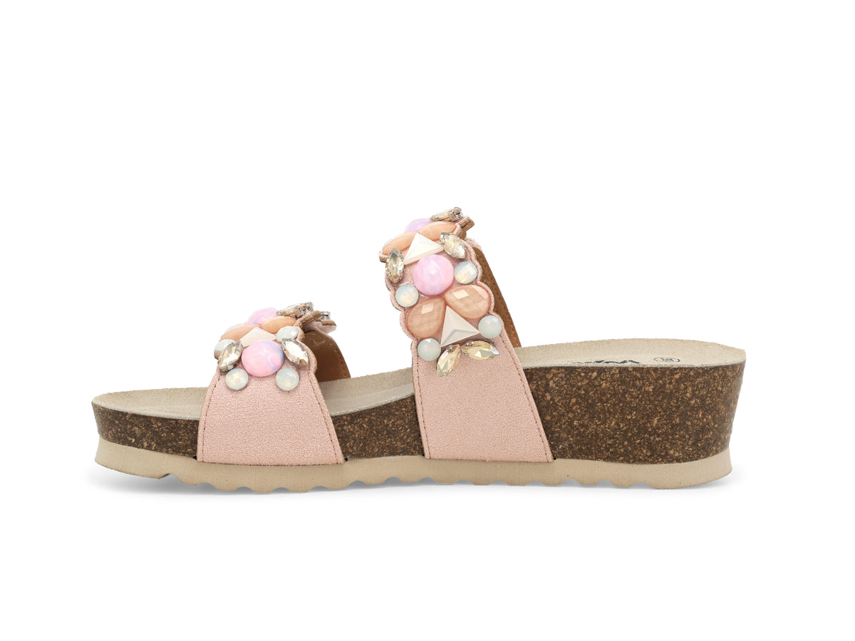 Melluso - Ciabatta donna in pelle rosa pastello. -20%
