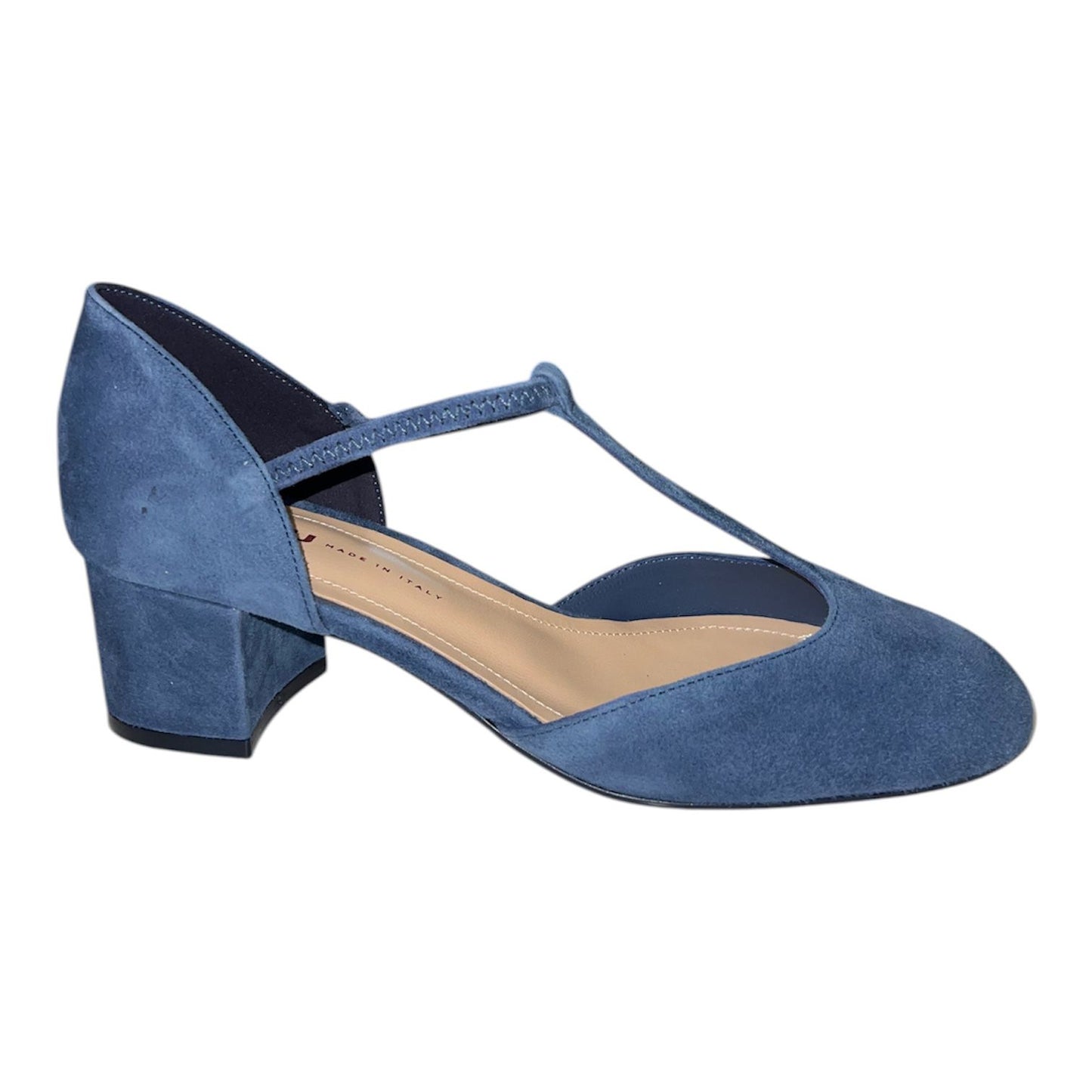 Frau - decollete in camoscio blu.