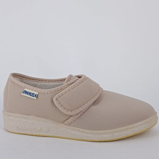 Emanuela- Pantofola sanitaria  in tessuto beige.