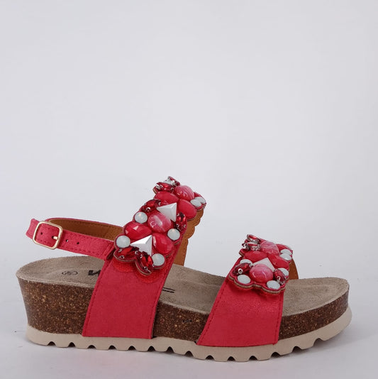 Melluso - Sandalo donna in pelle rossa. -20%