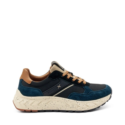 Frau - sneakers uomo in pelle e in pelle scamosciata blu.