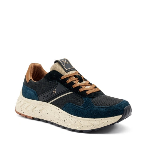 Frau - sneakers uomo in pelle e in pelle scamosciata blu.
