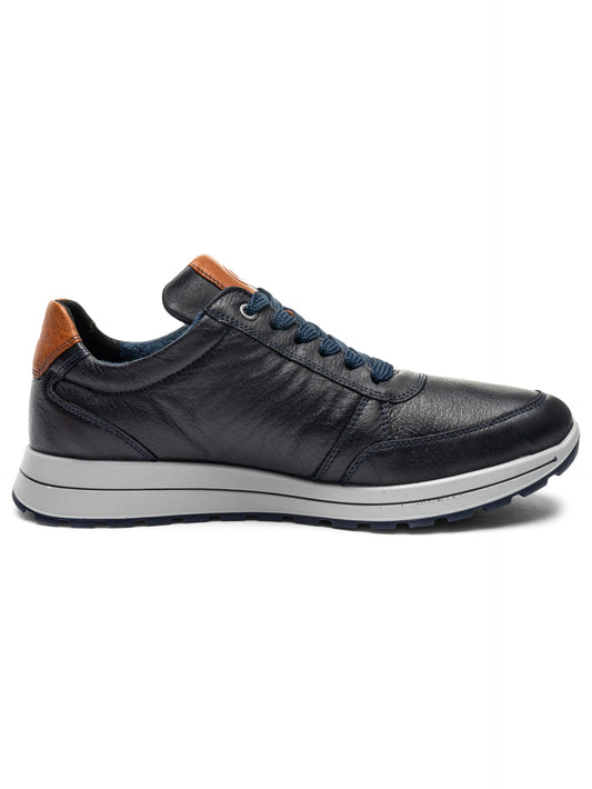 Ara - Sneakers uomo in pelle blu.