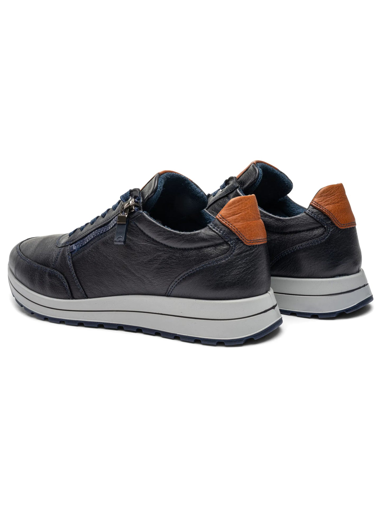 Ara - Sneakers uomo in pelle blu.
