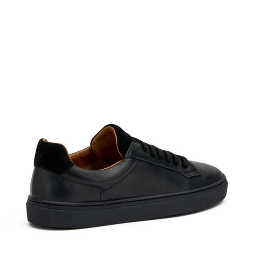 Frau - Sneakers uomo in pelle e camoscio nera.