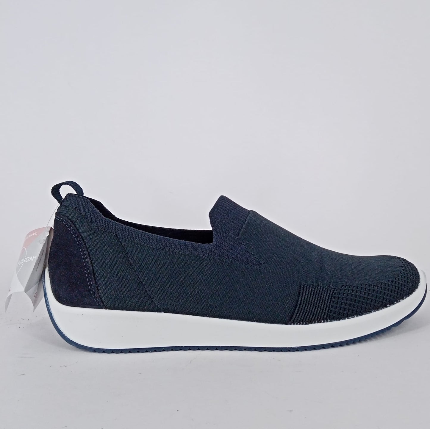 Ara - Mocassino con fascia elastica blu.