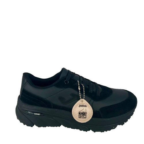 Joma - Sneakers donna in pelle scamosciata nera.