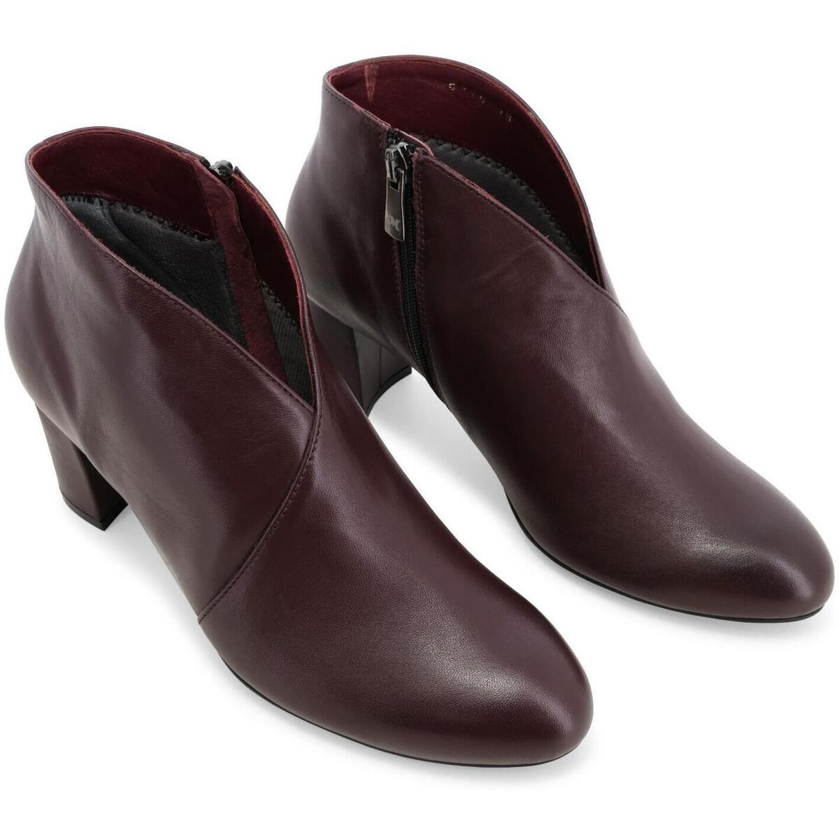 Melluso -  Stivaletti donna in pelle bordò.