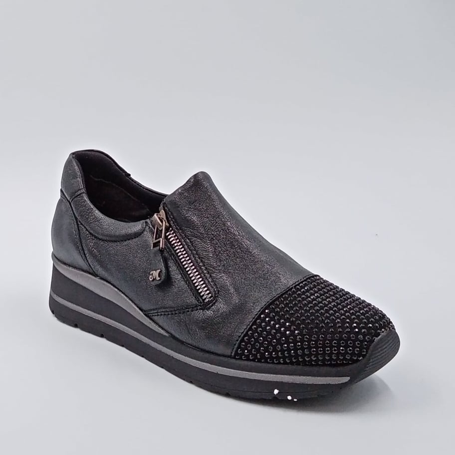 MELLUSO Walk - Sneakers nera con zip - 50%