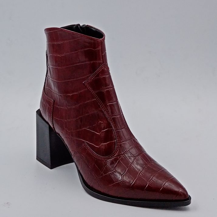 LOTTI - Tronchetto bordeaux stampato cocco -50%