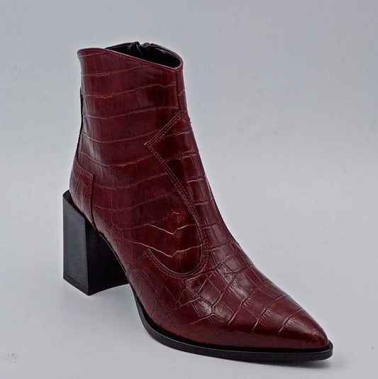 LOTTI - Tronchetto bordeaux stampato cocco -50%