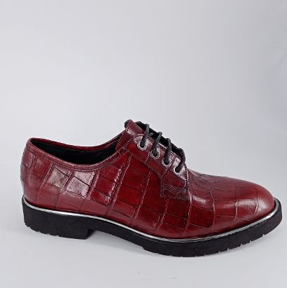 LE GAZZELLE  Scarpa allacciata in pelle stampata cocco -50%