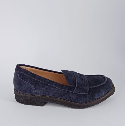 FREY . Mocassino in camoscio blu   -70%