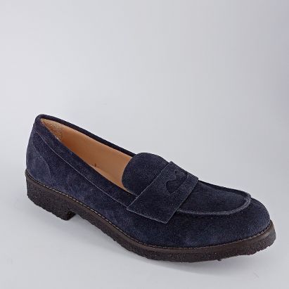 FREY . Mocassino in camoscio blu   -70%