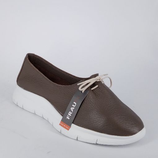 FRAU - Ballerina in pelle taupe con laccetto  -50%
