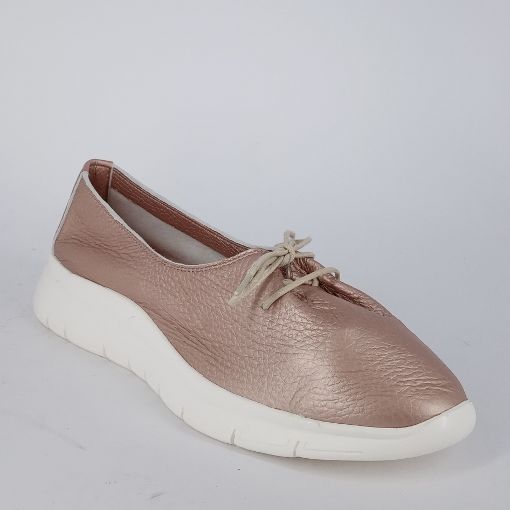FRAU : Ballerina in pelle gold rosato con laccetto - 50%